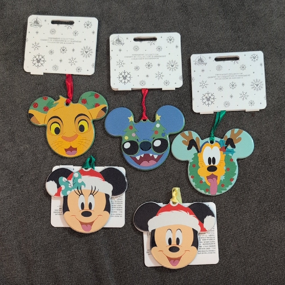 Disney Simba Ornament with Red and Green Accents